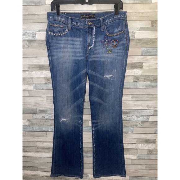 Women’s lucky brand jeans dark wash boot cut Y2K size 6/28 - Picture 1 of 8